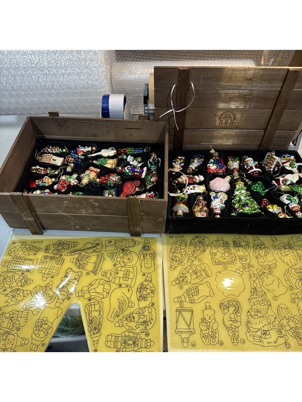 2003 Thomas Pacconi Classics Glass Christmas Ornaments 42 Set-missing one-added1